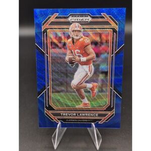 2023 Panini Prizm Draft Picks Trevor Lawrence #96 Blue Wave Prizm /249 Jaguars